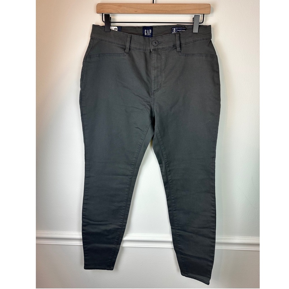 GAP Women's Charcoal Grey Stretch Skinny Pants NWT | Size 8
